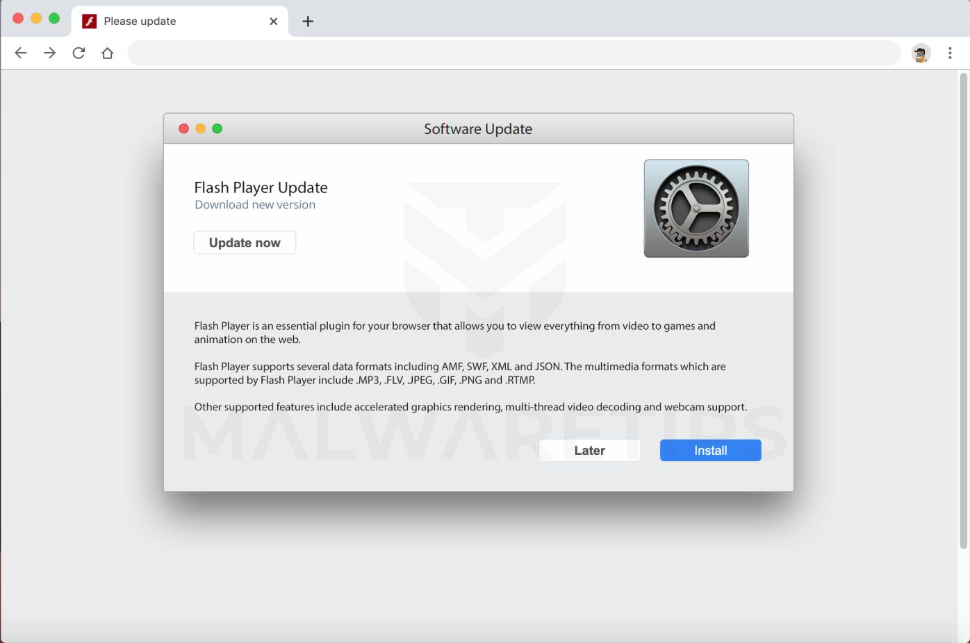 flash player 11.2 for mac in browser